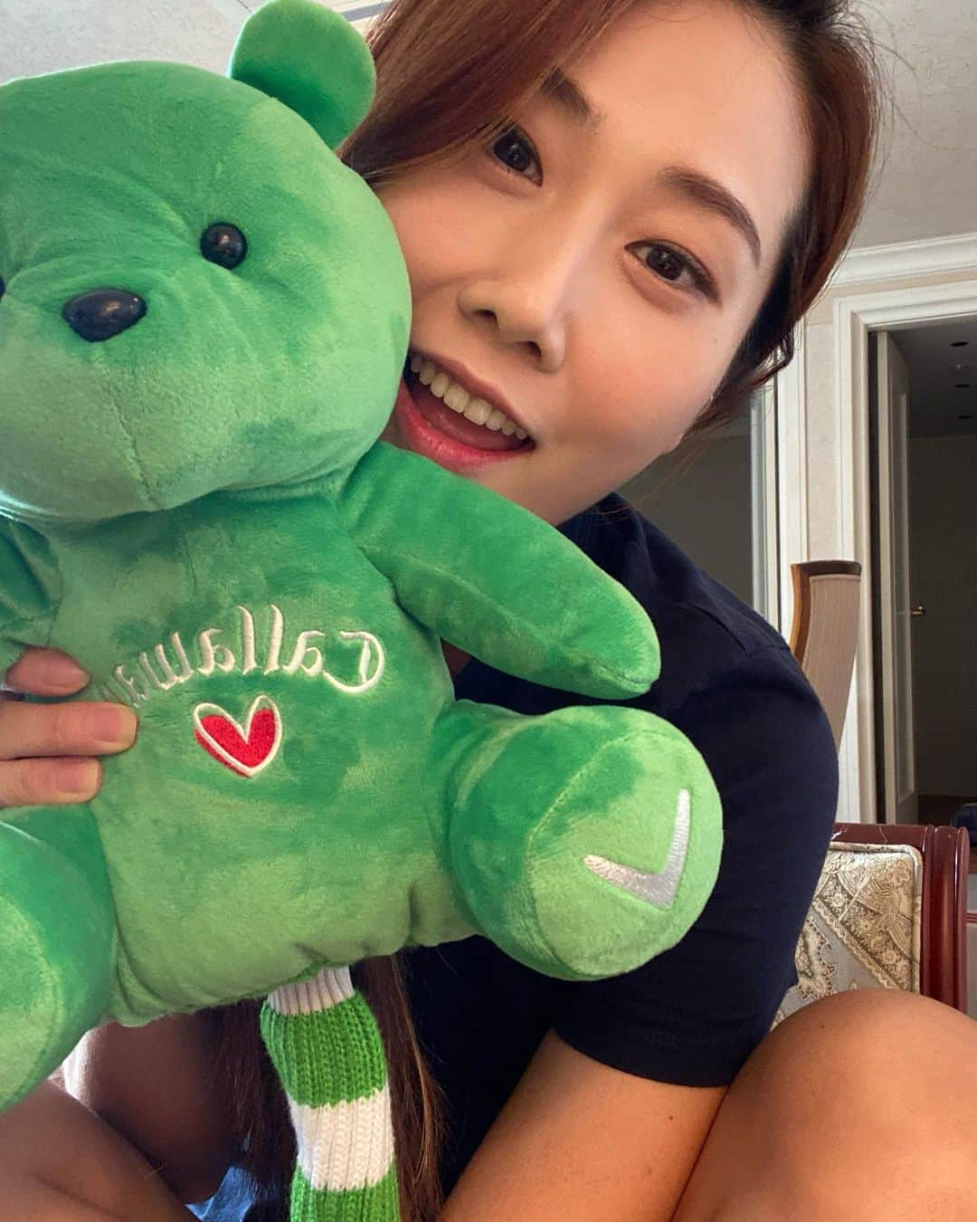 キム・ハヌルさんのインスタグラム写真 - (キム・ハヌルInstagram)「곰팅이💚  #캘러웨이 #みどりのキャロウェイ  #EPICMAXFAST #LOVECALLAWAY  #노필터챌린지」8月26日 15時46分 - haneulkim1217