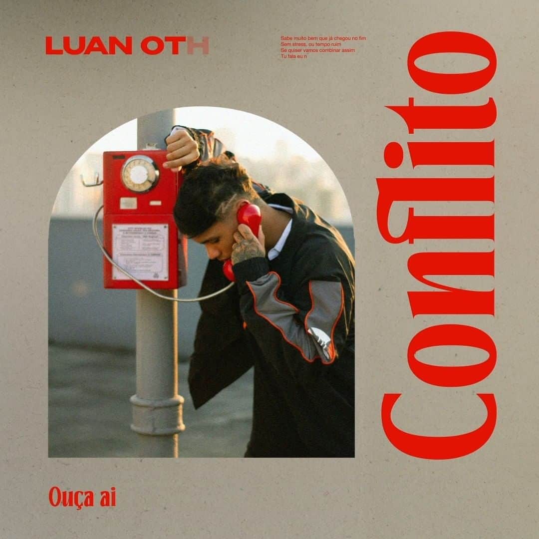 ルアン・オッテンのインスタグラム：「CONFLITO tá oficialmente disponível em todos os apps de música !!! Ouçam muito pq vcs me deixaram maluco pedindo tanto kkkkkk to zoandoo (link na bio)」
