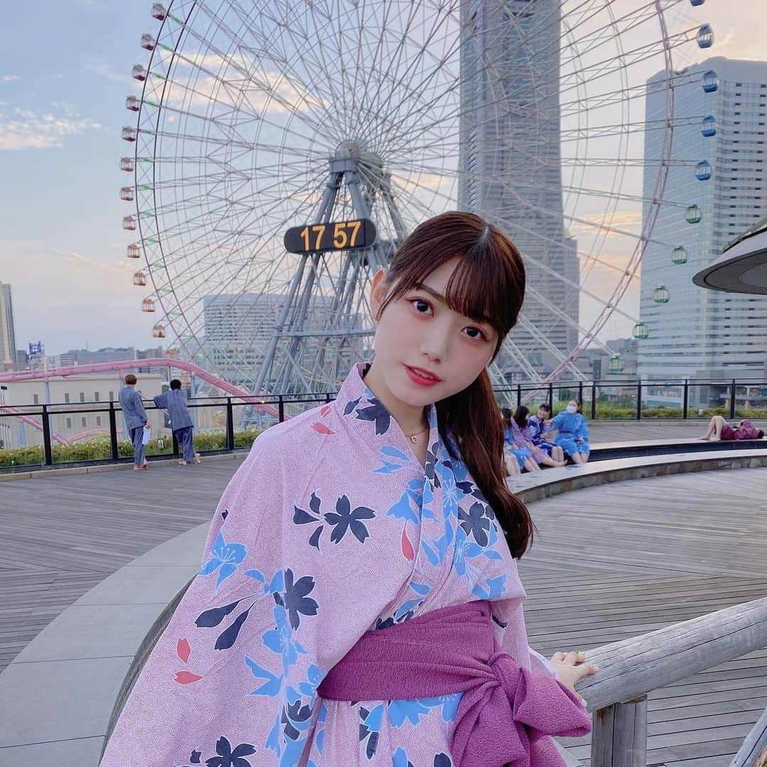 のインスタグラム：「→ #万葉倶楽部 いってきた！ お肌すべすべになったよ☺️  #横浜 #浴衣 #温泉」