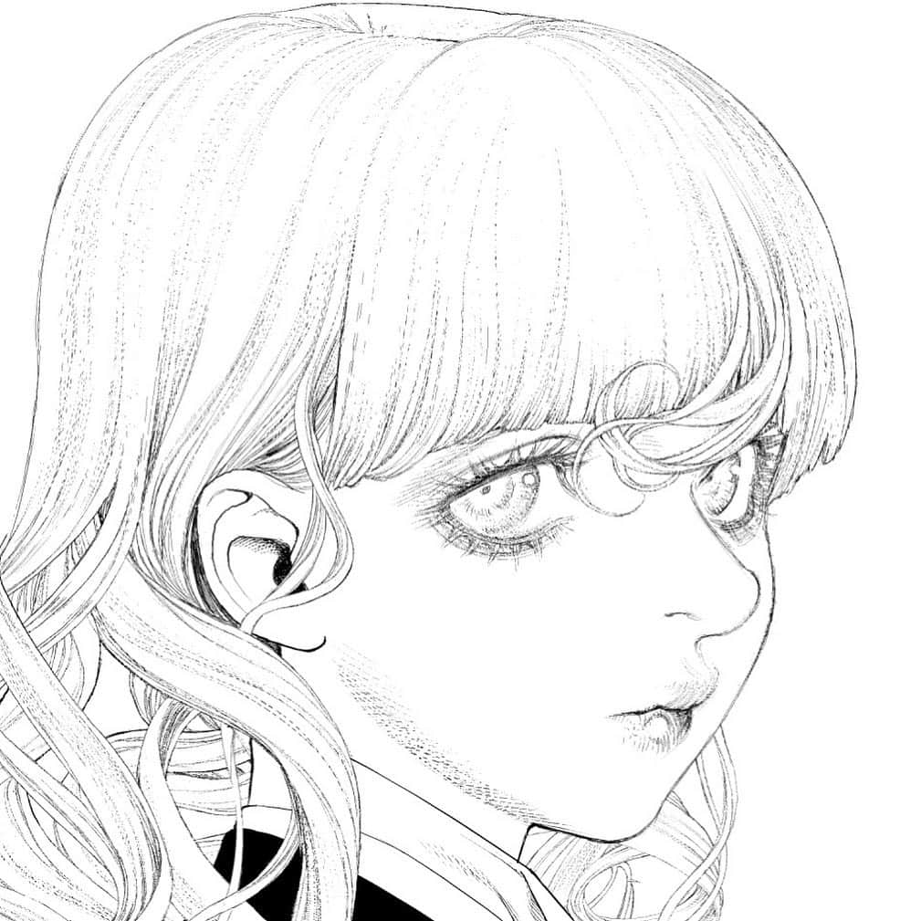 坂本眞一のインスタグラム：「Drawing day 3  Luke "Lucy" Westenra  #DRCL#midnightchildren#BramStoker #shinichisakamoto#坂本眞一#グランドジャンプ#Whitby#Dracula#WilhelminaMurray #LukeWestenra」