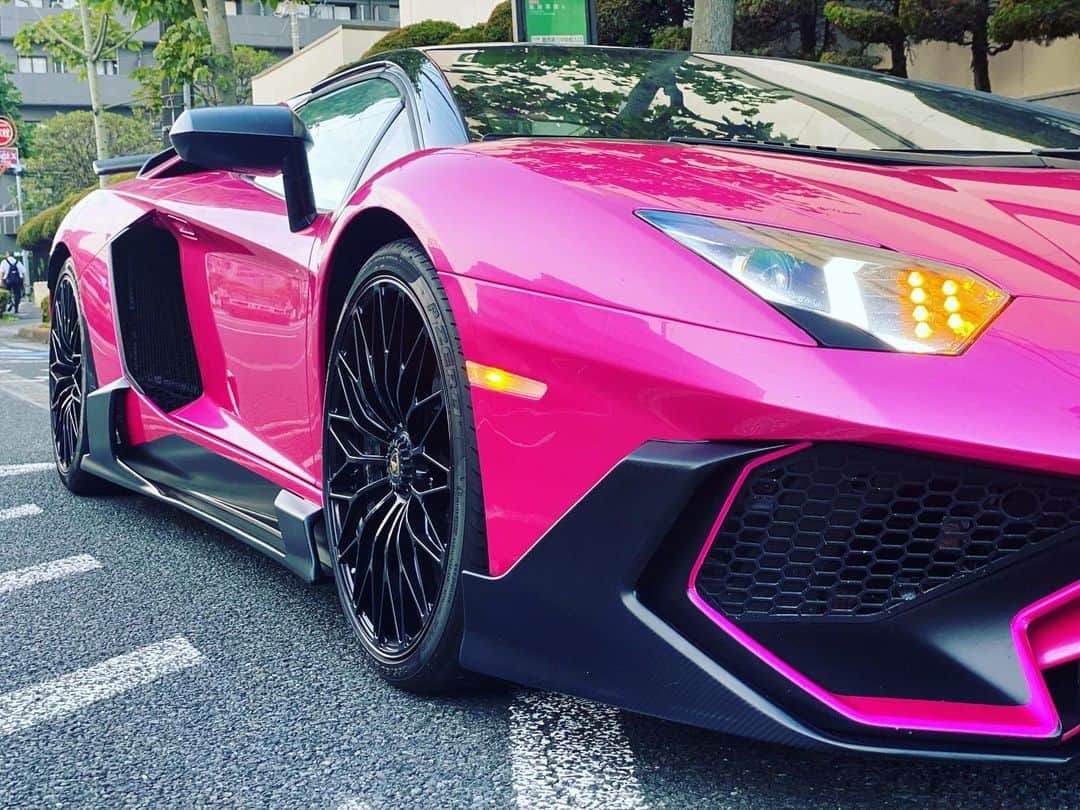 諸星伸一さんのインスタグラム写真 - (諸星伸一Instagram)「⭐️FSBK SV RS⭐️  Lamborghini's genuine pink Aventador SV roadster is equipped with a fightingstar bodykit.  The cute pink Lamborghini is even cooler✨  #fsbk#fightingstar#fightingstarbodykit#carbon#custom#lamborghini#aventadorsvroadster#sv#ibaraki#tokyo#japan」8月27日 22時57分 - morohoshi7777