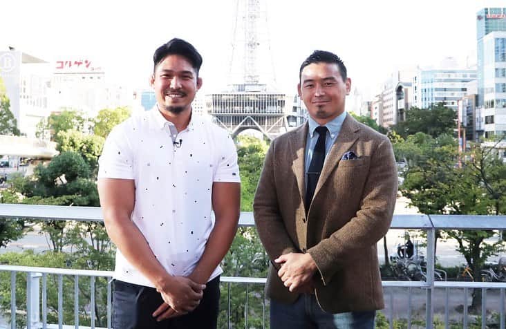 のインスタグラム：「姫野選手との対談。 話し足りないので、またゆっくりご飯でも😄  『#姫野和樹×#五郎丸歩 スペシャル対談 ～日本ラグビー、世界への挑戦 現在・過去・未来～』 🕒9/11(土) 夜23:15 📺🖥️📱WOWOWライブ」