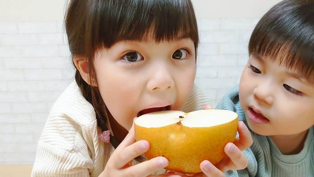 加藤柚凪さんのインスタグラム写真 - (加藤柚凪Instagram)「おっきくておいしい梨たべたよ‼️🍐✨ シャリッ🎶シャリッ🎶っていい音がして、と〜ってもおいしかった〜😆💓 ゆずのなかでは、今までたべたフルーツで あまかったランキング1位と、 食感がいいランキング1位は、 どっちも梨‼️😍🎊 ごちそうさまでしたぁ🥰🎉  #梨 #加藤柚凪 #加藤矢紘   @yuzuna_kato」8月28日 17時07分 - yuzuna_nagase