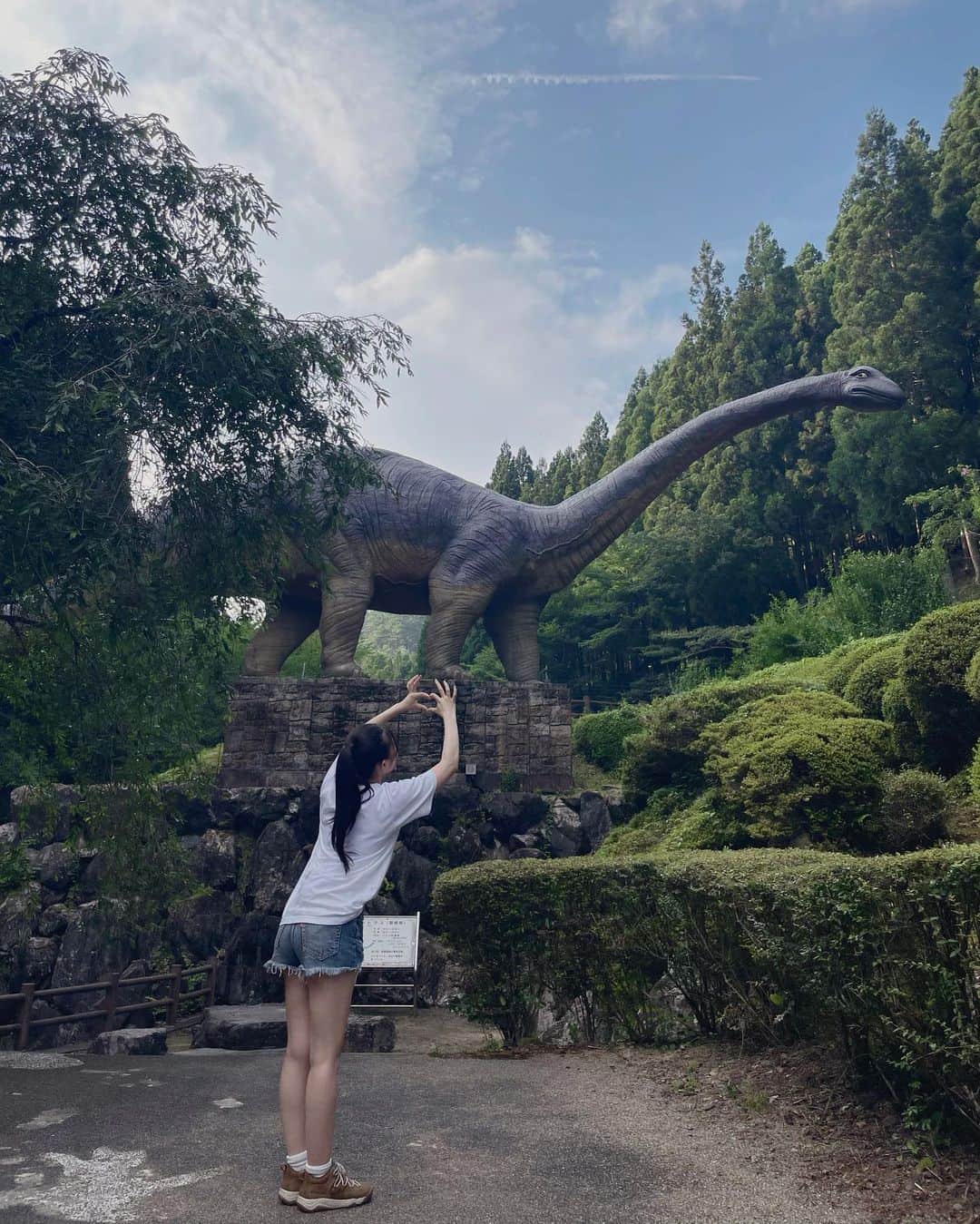 安部若菜さんのインスタグラム写真 - (安部若菜Instagram)「恐竜リアコ(？) . . . 恐竜大好き〜 1番好きな映画はジュラシックパーク🦕  #🦕 #🦖」8月28日 19時54分 - _wakapon_