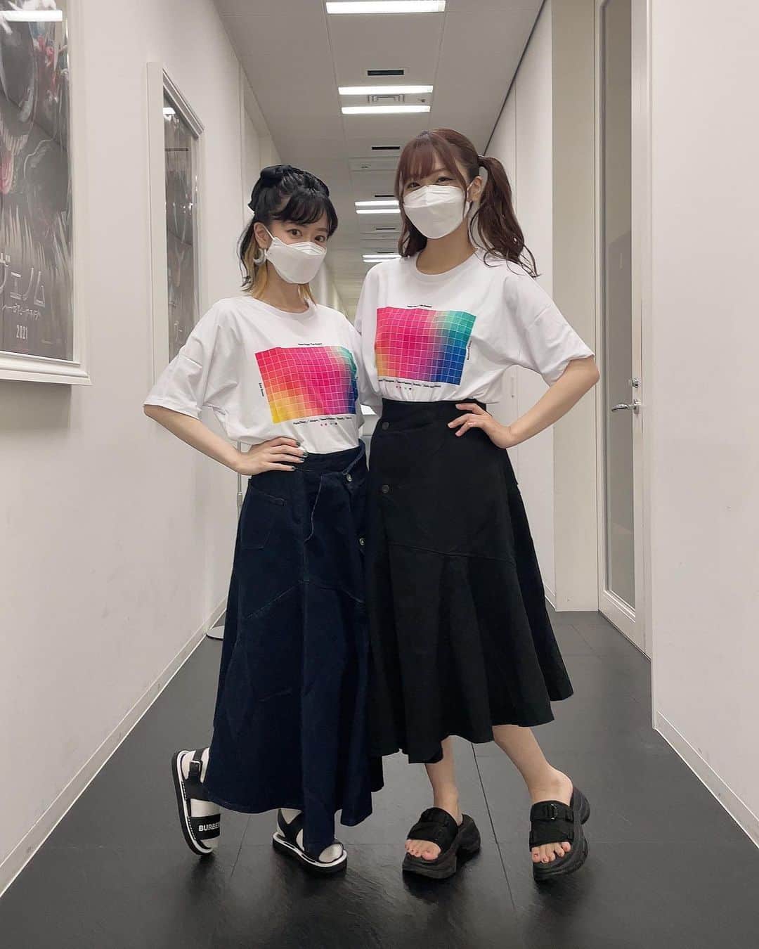 愛美のインスタグラム：「たやんとお揃い✨ #moussy #zara #bangdream #roselia #poppinparty」