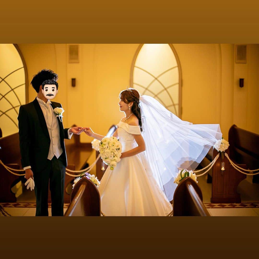 のインスタグラム：「チャペルにて⛪️✨  #フォトウェディング #ウェディングフォト #ウェディングドレス #ヘアアレンジ#ウェディングヘア#チャペル #撮影#portrait#ロケ#ファインダー越しの私の世界#東京カメラ部#カメラ#一眼レフ#フォロー#カメラ女子#follow#japan#中島遥#いいね#コメント#ありがとうございます」