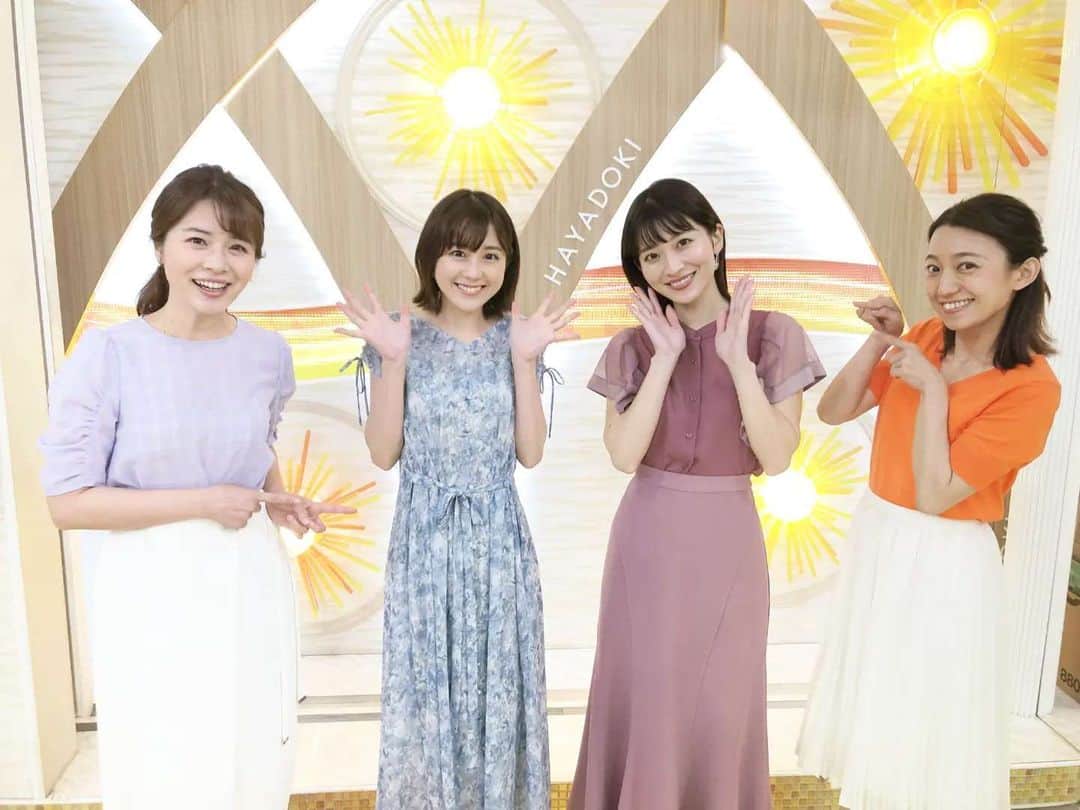 TBS「はやドキ！」のインスタグラム：「今日から9月ですね🍂  みなさん、夏を乗り越えた心と身体を労ってあげましょう😊  皆川  #山本里菜 #若林有子 #皆川玲奈 #アナウンサー #池田沙耶香 #気象予報士 #はやドキ #tbs」