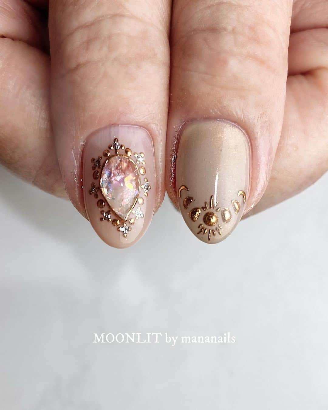 mananailsのインスタグラム：「jewelry & moon」