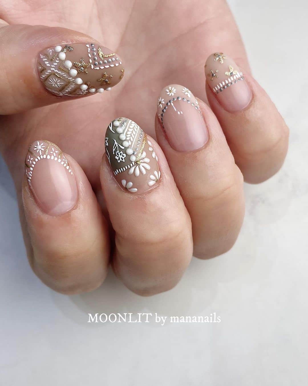 mananailsのインスタグラム：「patchwork🪡」
