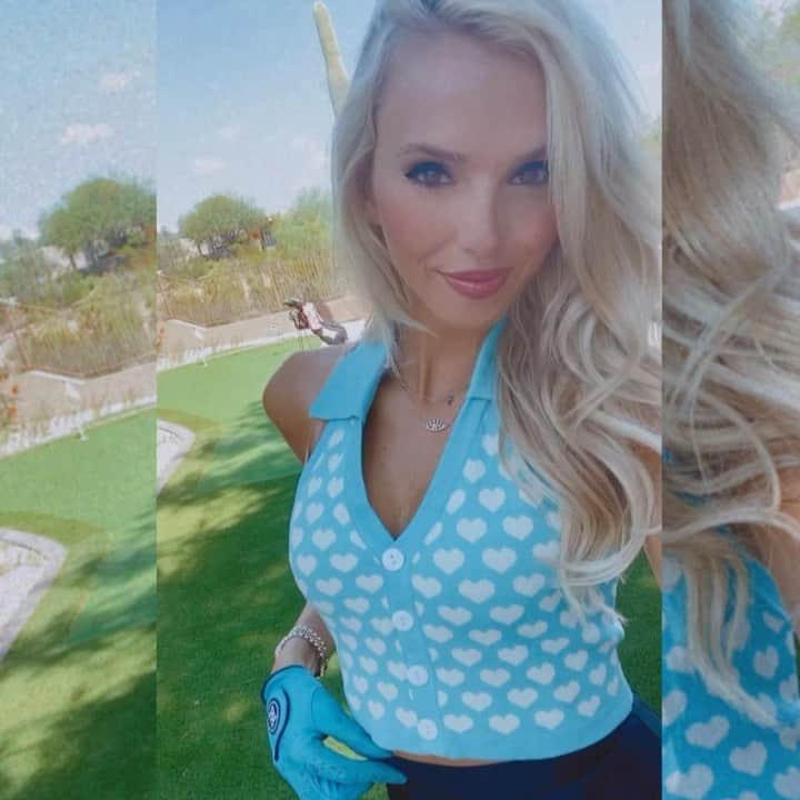 Elise Lobbのインスタグラム：「Getting use to this AZ weather ⛳️🤪💙 any plans to play golf this weekend ?!! Doing a Q&A in the comments!! So leave any questions below 👇🏼👇🏼👇🏼  #golf」