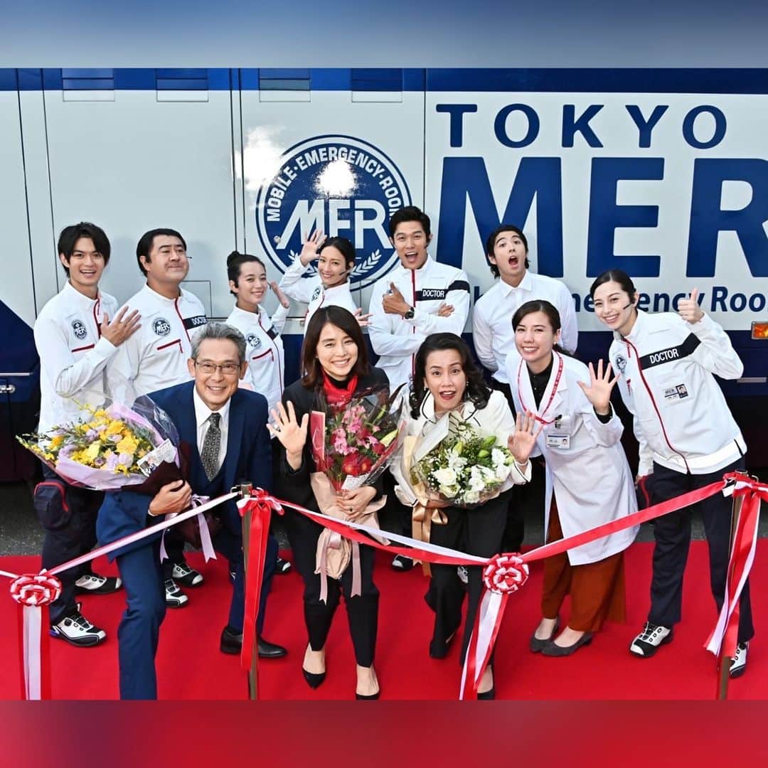 TOKYO MER～走る緊急救命室～のインスタグラム：「🚑  発足式典に全員集合ー✨ 最後の写真の前に余韻を...！  #tokyomer」