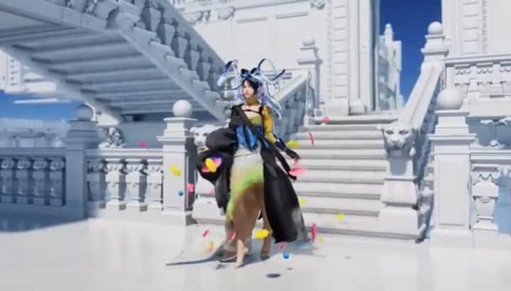 Ruby Gloomのインスタグラム：「Walking at @cryptofashionweek the Empress has returned 🌙 @universecontemporary @the_fab_ric_ant / Auction has started !  Link under @cryptofashionweek bio🌼」