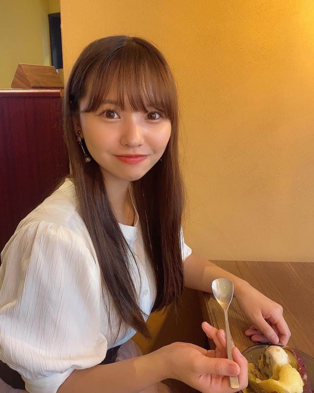 本郷柚巴のインスタグラム：「4コマ🍠🍨  #サツマイモ #アイス」