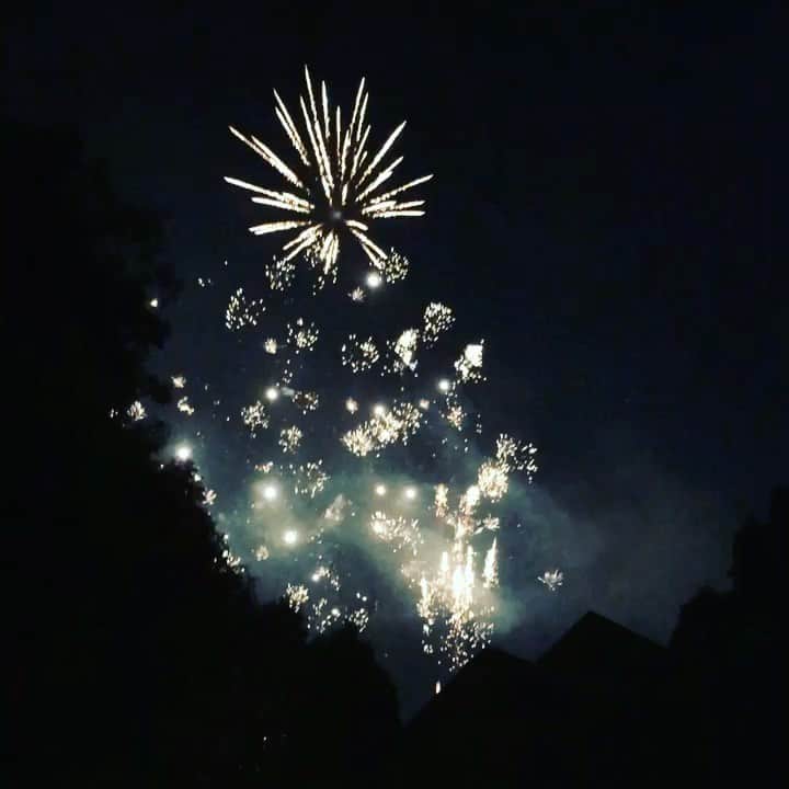 YURIのインスタグラム：「いつかの夏の花火が綺麗だったな〜。来年こそ観れます様に🎆Hoping I get to see fireworks next summer as beautiful as this one from a few years ago…」