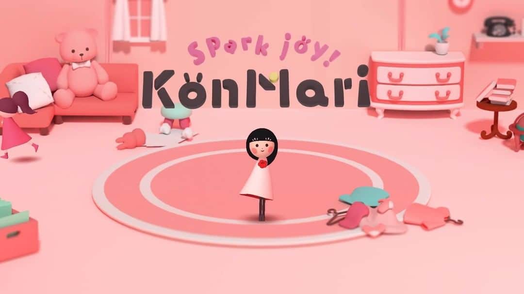 近藤麻理恵のインスタグラム：「Do you love mess as much as I do? Jump into a storybook puzzle game in a magical world, where you can tidy up after a cast of adorable characters – all in the palm of your hand! Visit the link in my bio to download Spark Joy!, the mobile game app.」