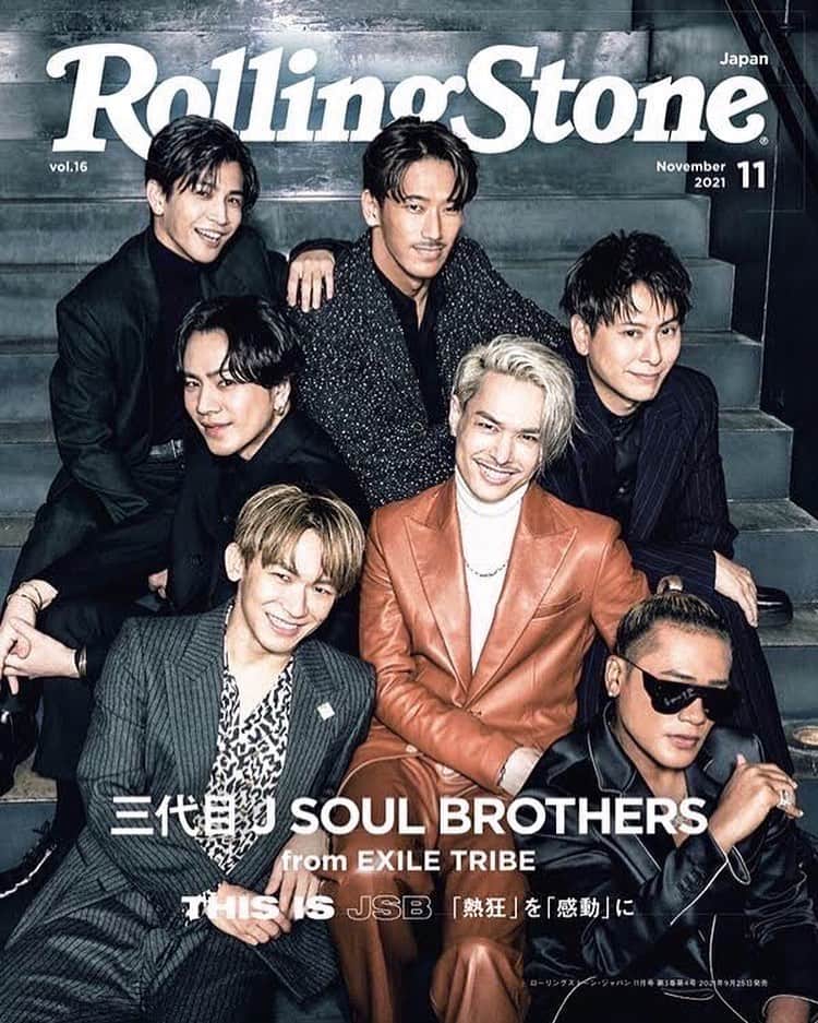 今市隆二のインスタグラム：「Rolling Stone @rollingstone   #JSB3 #THISISJSB」