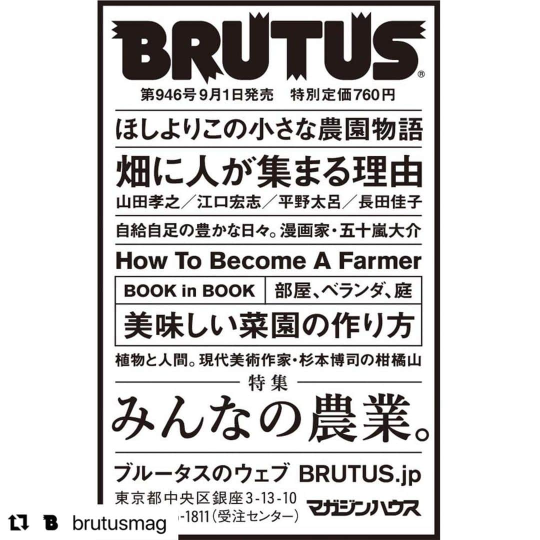 長田 佳子さんのインスタグラム写真 - (長田 佳子Instagram)「#Repost @inhere_fg with @make_repost ・・・ inhere farm&gardenがBRUTUSのみんなの農業特集で紹介されています。 土地を耕し、移住から3ヶ月の間で感じたことなどをお話しさせていただきました。 いろんな場所でいま起きている、自分たちで食べるものを自分たちで作る最初の一歩から、仕事としての農業まで、多種多様な農業の形を知ることができます。 書店で見かけたらチェックしてみてください。  夏の野菜やハーブの収穫もひと段落したと思ったら、早くもすっかり秋の気配です。 inhere farm&gardenでは秋野菜に向けての種まきを始めました。栗拾いやブルーベリーを摘んだり、自然の変化のスピードに日々ついていくのが必死ですが、冬になるまで、自然の恵みを享受できる貴重な時間です。  そして10月には甲州市塩山でinhere farm&gardenのアトリエがオープンします。 目下改装中ですが、オープンの日が決まり次第お知らせします。 #BRUTUS #農業 #みんなの農業」9月9日 8時11分 - foodremedies.caco