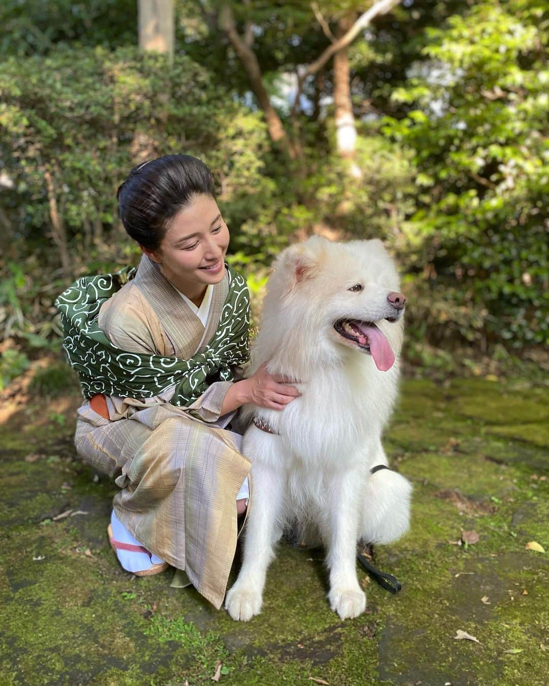 橋本マナミさんのインスタグラム写真 - (橋本マナミInstagram)「秋田犬の福くんとのツーショットも載せます🐶 暑い中、頑張ってた福くん！！えらい👏プロでした🥰モフモフで可愛かった💕」9月9日 13時38分 - manami84808