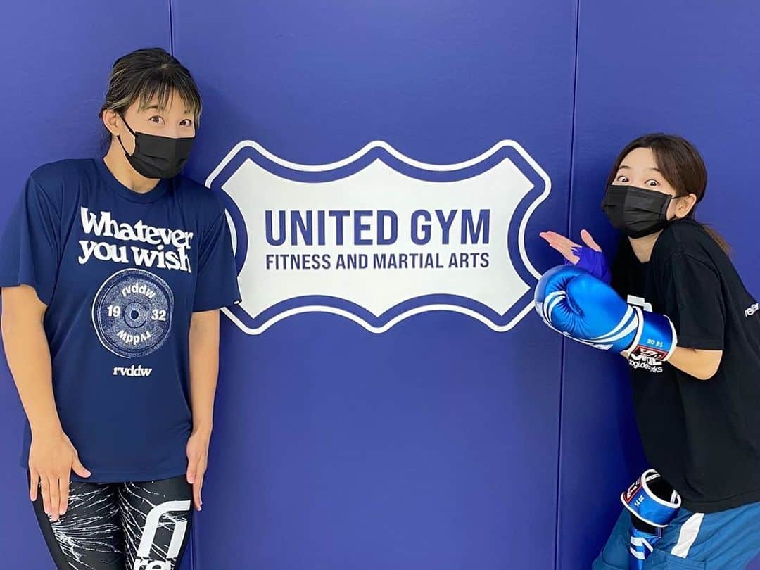 杉山しずかのインスタグラム：「with @mirei_official  thank you for coming and Mirei had hard great training!」