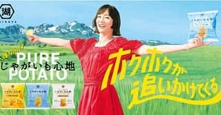 水川あさみのインスタグラム：「⬣湖池屋　 PURE POTATO じゃがいも心地」