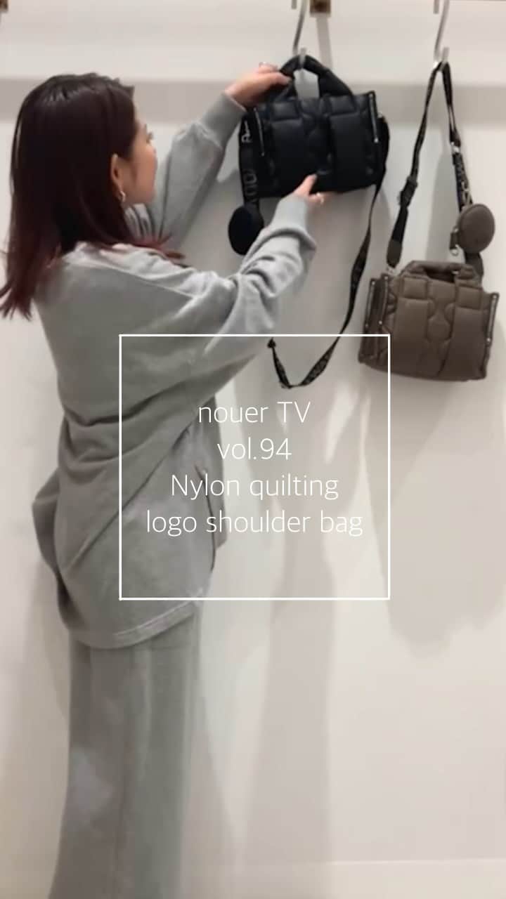 nouerのインスタグラム：「ショップスタッフよりナイロンキルティングロゴショルダーバッグのご紹介です！  no. F5198-VN70 https://store.ymdy.co.jp/items/detail/00510027」