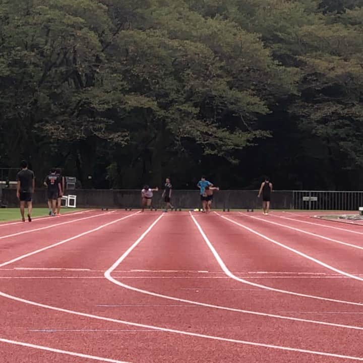 金井大旺のインスタグラム：「(250-100)(200-100) walkback 100m with矢澤さん #MIZUNO #法政大学多摩キャンパス」