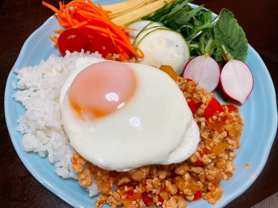 のインスタグラム：「ランチのガパオライス。  #おうちごはん」