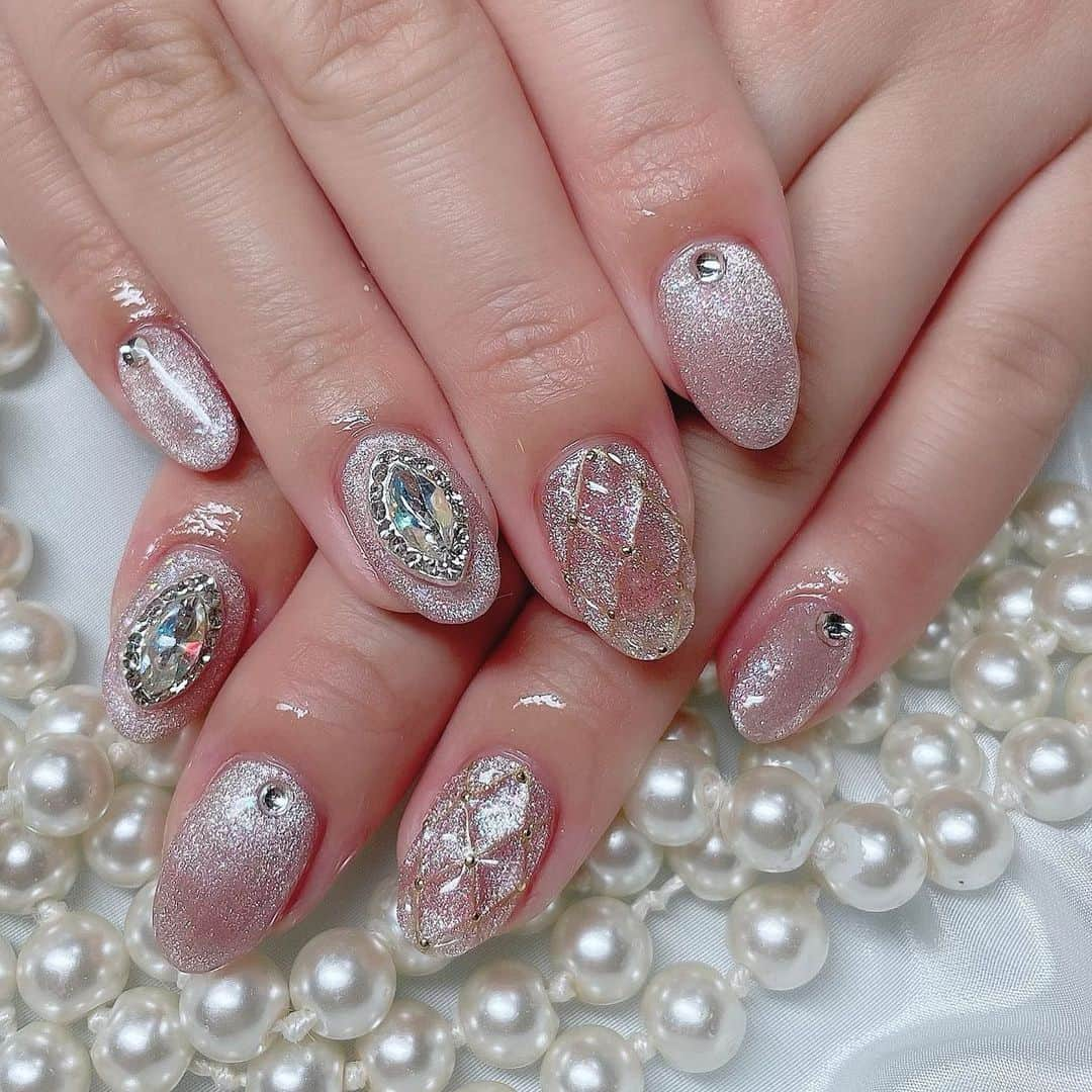 結城ののさんのインスタグラム写真 - (結城ののInstagram)「newnail 💅💎💗」9月14日 14時52分 - yuki_nono7