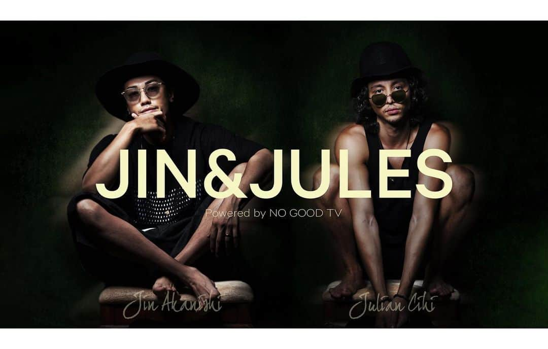 赤西仁のインスタグラム：「“JIN & JULES Powered by NO GOOD TV” 本日よりHuluにて配信開始！  #JINJULES」