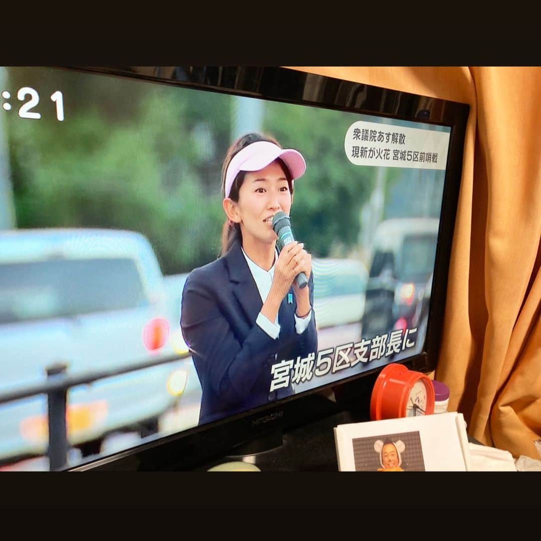 森下千里のインスタグラム：「久しぶりにテレビに映っている自分を見て思うのは、「変わったなぁ。」ですが、 中身は変わっていません。 頑張るしかないのは、いつの時も同じです！  さて、 #辻立ち　も今日で一旦おやすみ。 明日から、うずうずしそうです。  手を振ってくださった皆さま、 声をかけてくれた皆様、 本当にありがとうございました😊  度々、嬉しさで 涙が込み上げてくるのを 必死で我慢していました。  また、たくさんのご縁をいただき、ありがとうございます。 出会って間もないわたしに、 大切な方をご紹介してくださった方々へ。 心から感謝申し上げます。  ここにいれているのは、 皆さんのおかげでしかないです。  さて、 引き続き、頑張るのは同じですが、 最後まで声が枯れないことを祈りながら、 精一杯、 思いを訴え続けていきます！  #幸せをかたちに #宮城五区」