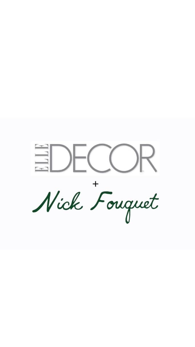 Nick Fouquetのインスタグラム：「Thanks to Elle Decor. Video by Trevor Tondro  @elledecor  @trevortondro  @f.d.g_llc」