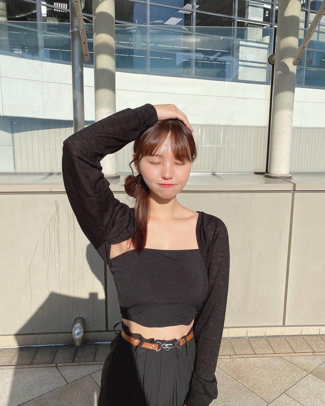 本郷柚巴のインスタグラム：「1日暑かったですね😖💦」