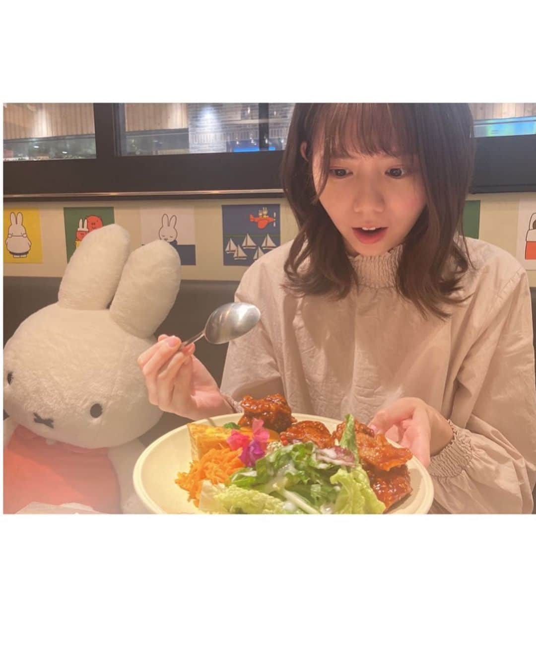 田辺奈菜美さんのインスタグラム写真 - (田辺奈菜美Instagram)「姉に連れられて(・×・) #dickbrunatable#横浜#ミッフィー」10月10日 22時49分 - _nanami_1110