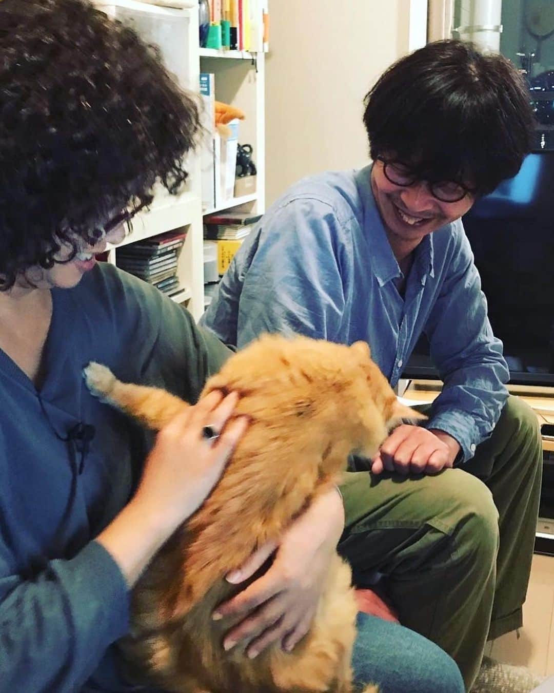 猫沢エミさんのインスタグラム写真 - (猫沢エミInstagram)「「猫と生きる。」出版記念オンライントークイベント、大盛況で無事終了❣️  本当にたくさんの方にご参加頂きまして、まことにありがとうございました🥲✨  深い話、真摯な話も多かったですが、終始笑いが溢れる優しい雰囲気でとてもよかった。ピキもイオちゃんも、そしてこの本の装幀原案をしてくれた真舘アニーも、笑顔で見てくれていたと思います。  相方を務めてくださった小林さん @takanobu_koba が、大切な奥さまの見送りのお話をしてくださったのにも、私はこっそりと胸を打たれていました。  ユピ坊が予想外のいい仕事をしてくれましたね😂撮影スタッフさんが、ハンディで追ってくれて、ところどころいい感じで映像を挟んでくれました。  死という抗えないものへの恐怖が和らいで、生きている今この瞬間、大切な存在と心から素晴らしい時間を過ごせますよう。  私とイオちゃんの仕事も、まずひとつ無事終了かな。  今日は、猫沢組の秘蔵映像他イオちゃんの保護後1ヶ月の愛の回復を見て頂きましたが、インスタには #猫沢イオ　#イオの扁平上皮ガン日記 ほか多数のハッシュタグがあります。  彼女の生きた軌跡を、よろしければぜひ遡ってご覧くださいね。愛と命で満ち溢れています。  心から、ありがとうございました😊  #猫と生きる　#猫沢組　#猫沢ピキ　#ユピ坊の爪研ぎ音がBGM😂　#ピガ兄　#ユピ坊　#イオちゃんフォーエバー　#猫沢エミ　#4枚目はスタッフのベランダ夕餉　#5枚目は今日の美しい日暮れ」10月11日 0時00分 - necozawaemi