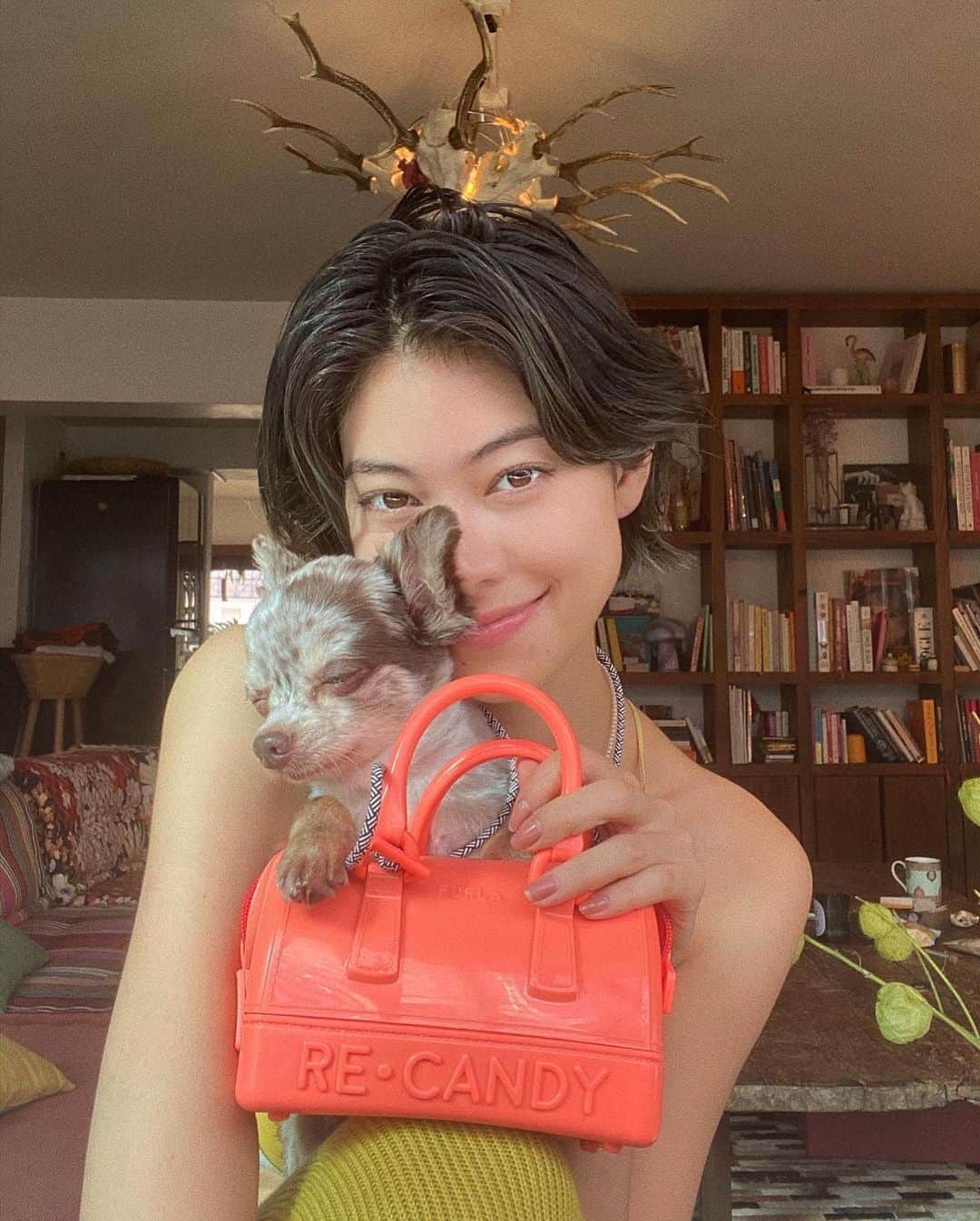 森星さんのインスタグラム写真 - (森星Instagram)「100% recycled plastic bag from @furla Re-candy collection 🍭 #furlarecandy」10月12日 20時08分 - hikari
