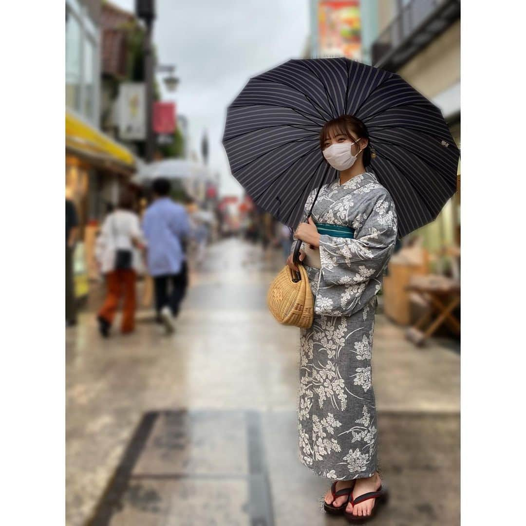 石川翔鈴さんのインスタグラム写真 - (石川翔鈴Instagram)「. 載せ忘れていた、オフショット。 雨でも楽しそうです👘☺︎ #よるのブランチ #東京韓流デート」10月12日 20時20分 - karen__i328