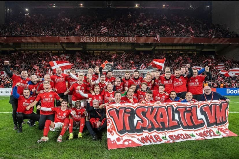 アンドレアス・クリステンセンのインスタグラム：「VI SKAL TIL VM🇩🇰🇩🇰 #for Danmark」