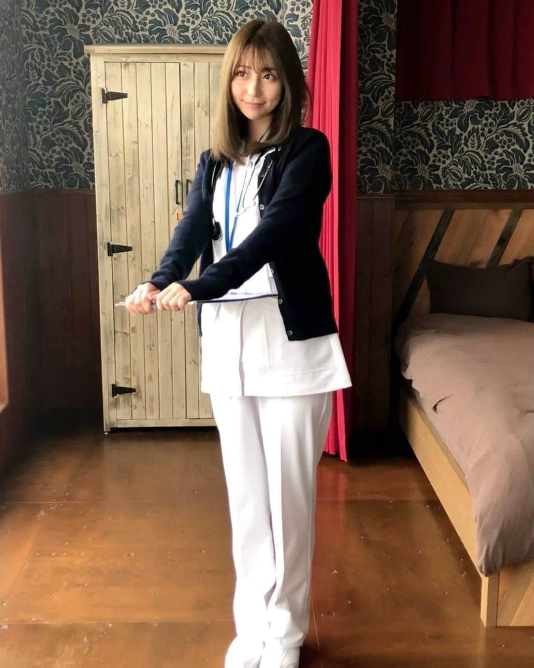 堀尾実咲のインスタグラム：「癒してアゲちゃう♡ おふしょっと🤍  今回はナースさんの作品だったので イベントでも...？💉  📀DVD購入はこちらから👇  http://i-one-net.com/item/1621  📀10/16DVD発売イベント ご来場申し込みはこちらから👇  https://passmarket.yahoo.co.jp/event/show/detail/02whumqramw11.html  #グラビア #グラビアアイドル  #イメージdvd #dvd #みさめろdvd #癒してアゲちゃう #癒してアゲちゃうおふしょっと」