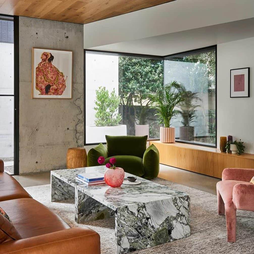 Interior | Lifestyle | Loveのインスタグラム：「A concrete home in Barwon Heads with a future-proof design | words and photos from homestolove.com.au | Kara Considine house」