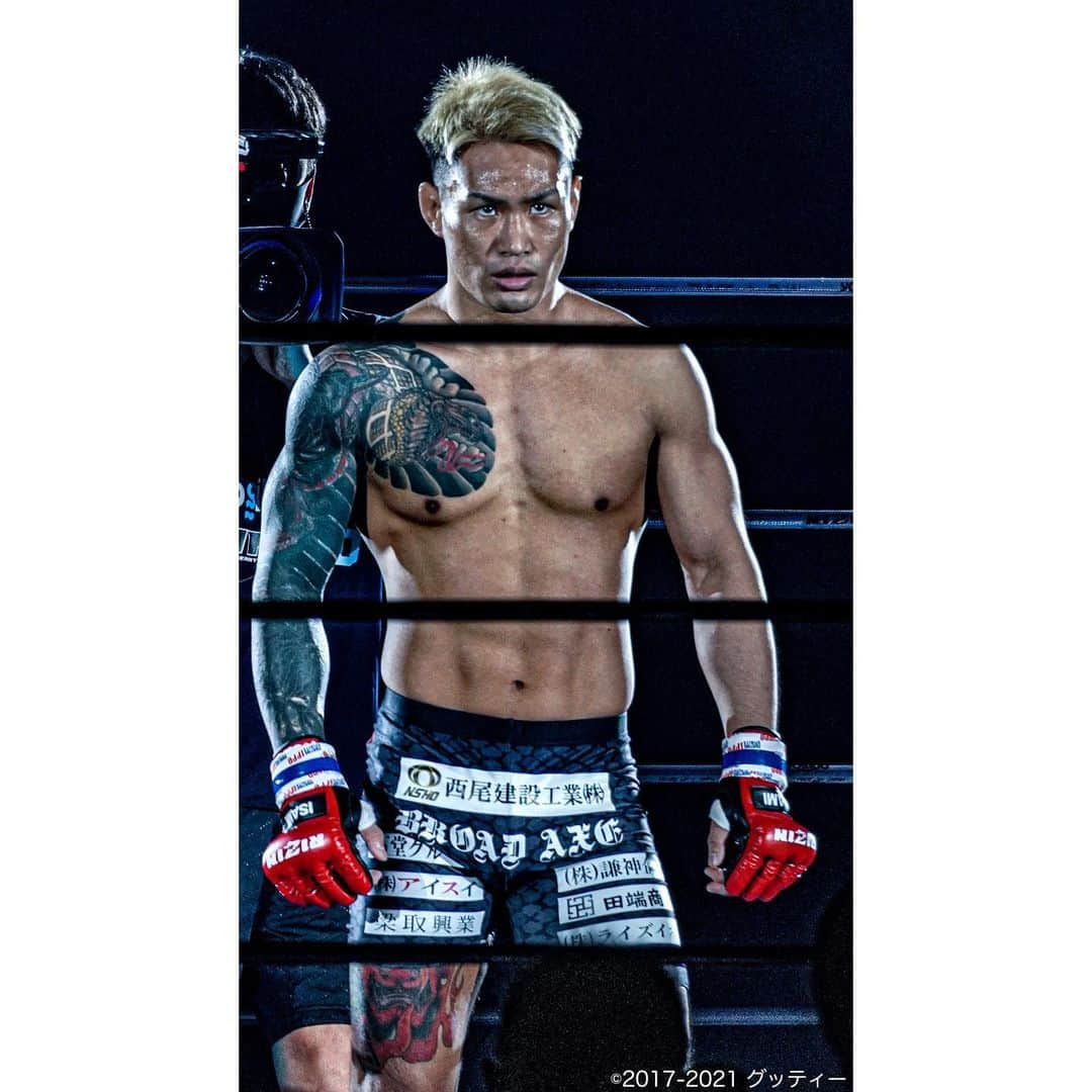 グッティーのインスタグラム：「ㅤ ㅤ 「That's sick！　#RIZIN30 」 ㅤ #金太郎 選手 #RIZINバンタム級JAPAN_GP #グッティー写真」