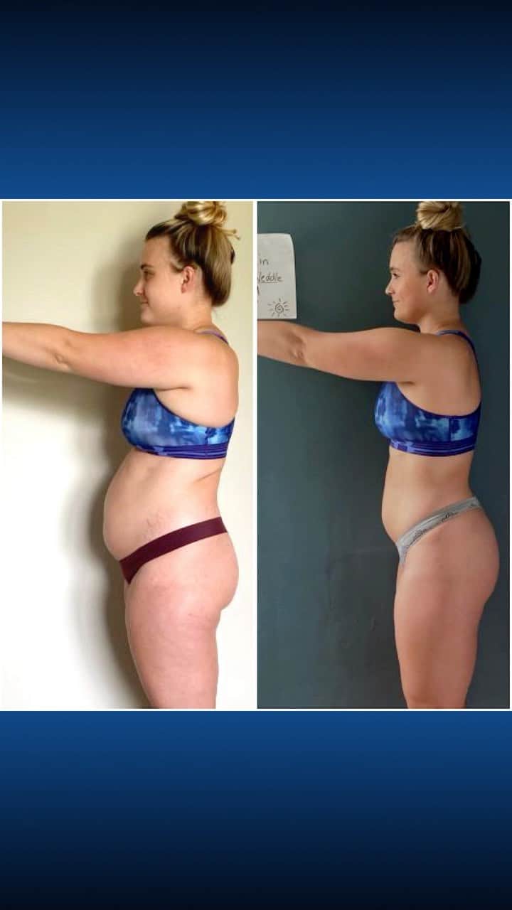 Lauren Drain Kaganのインスタグラム：「AGATHA | @a_weddle2112 in her own words: “I just want to say thank you so much for helping me navigate postpartum for the second time. After my first son was born I was so motivated to lose the weight and get back into shape but this time around has been so much harder. Going into this challenge I was a little discouraged after seeing my initial photos. I was starting out 20 lbs heavier then I did after my first pregnancy and to say that I was a little ashamed and embarrassed is an understatement. There were many times that I wanted to quit knowing that even if I tried my hardest I would still be so far from my goal weight. However, I kept reminding myself that I was making progress even if it was going to take longer this time. It’s all about consistency and being proud of the small steps and progress you are making. I’m so happy I stuck with it because this program has once again helped give me confidence back and helped me find my love for the gym again.” She also took home $200 in cash! Join my next 6 Week Challenge starting next Sunday Oct 3rd. Spots are filling up fast. Get all the info via the link in my bio💪🏽 Spots are almost gone so get yours while you still can🙈 What are you waiting for? If you are hesitant just look over the testimonials on my website or drop me an email with your questions. I’ve now helped over 35,000 clients over the last 5 years and will be doing this program along side everyone to hit my personal 2021 postpartum goals.  #weightloss #weightlossjourney #diet #dietplan #workout #athomeworkout #fitmom #fitness #fitnessmotivation #fitness #fitfam #mealplan #legday #squats #squat #newmom #postpartum #postpartumbody #postpartumjourney #fitmom #momlife #registerednurse」