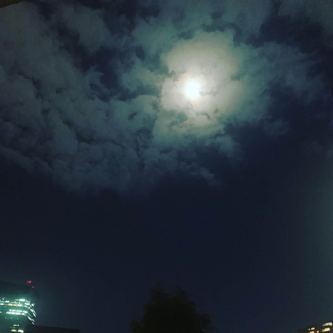 LiLyのインスタグラム：「思わずワッと 声がでちゃったほどに 見事だった昨夜の満月。 でも肉眼でみた美しさ、 写真には全くうつらず。  ま、 そこがいいのか。  #月 #フルムーン」