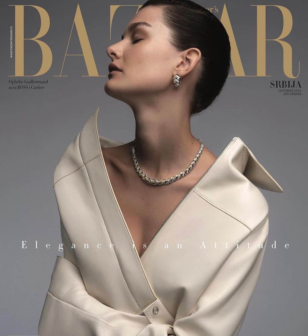 OPHELIEさんのインスタグラム写真 - (OPHELIEInstagram)「Elegance is an attitude ✨  @harpersbazaarserbia cover story by @juankr_ @marko.mrkaja」9月22日 19時29分 - ophelieguillermand