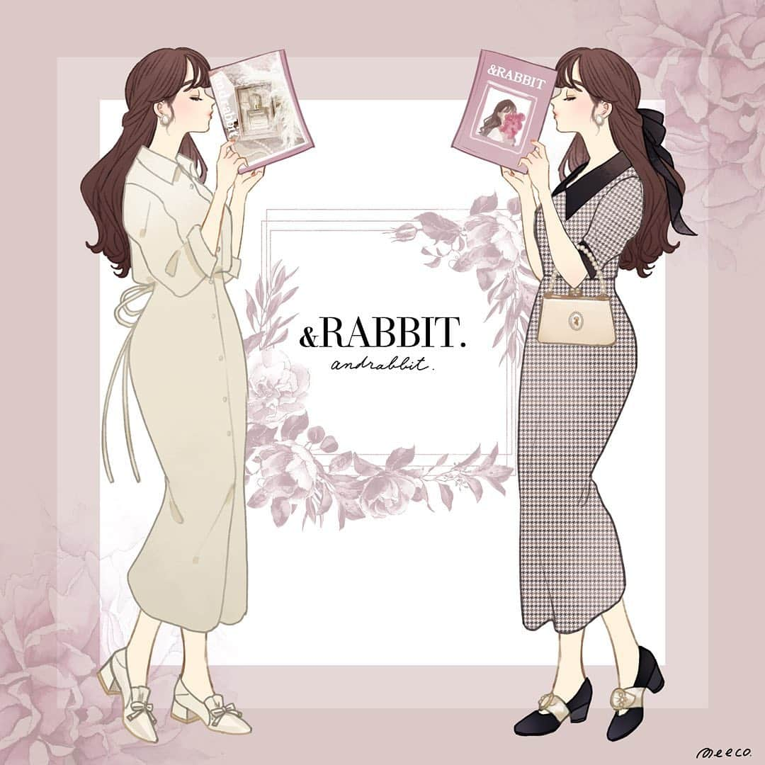 みーこさんのインスタグラム写真 - (みーこInstagram)「&rabbit様(@andrabbit_official )よりいただいたお洋服のイラストを描きました🐰♥  いただいたのはclassic middle one-piece、チェックロングワンピース、cameo pearl bagの３点で、どれも上品で素敵です！  リボンバングルシューズは以前個人的に購入したのですが、こちらもクラシカルで可愛くてお気に入りです〜🥰  #イラスト #イラストグラム #ファッション #ファッションイラスト #秋服コーデ #秋コーデ #illustration #女の子 #女の子イラスト #ワンピース  #PR」9月24日 11時14分 - meecosme