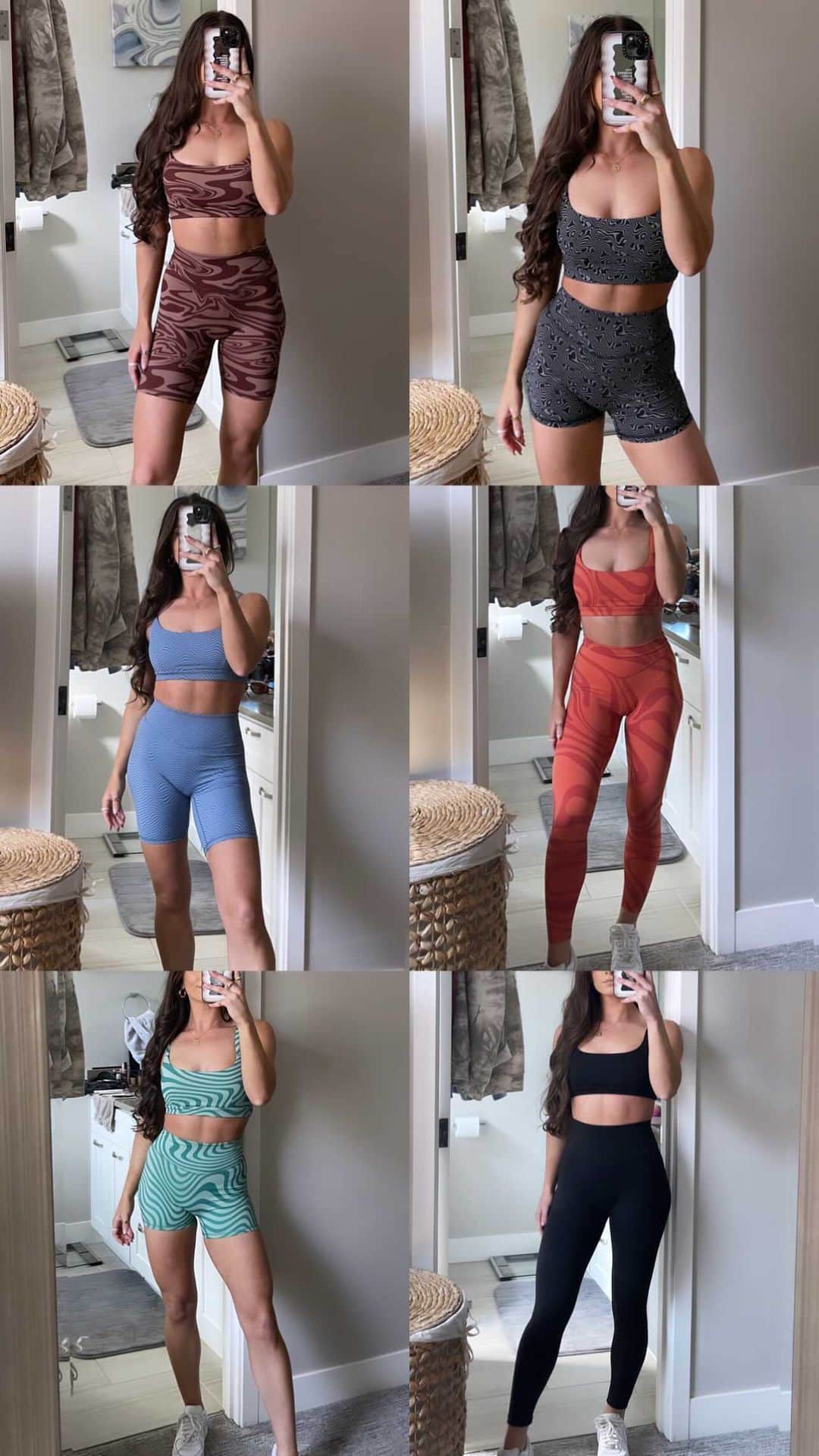 Paige Reillyのインスタグラム：「Panorama try on haul! Launching Monday 9/27 at noon MT 🤎⁣ ⁣ Stats:⁣ 5’2” 115lbs⁣ 25” waist⁣ 34A bust⁣  SMALL (A-C cup) bra⁣ XS in all bottoms⁣ ⁣ Let me know if you have any other questions down below! I also will be doing a question box on my stories tomorrow 🤎」