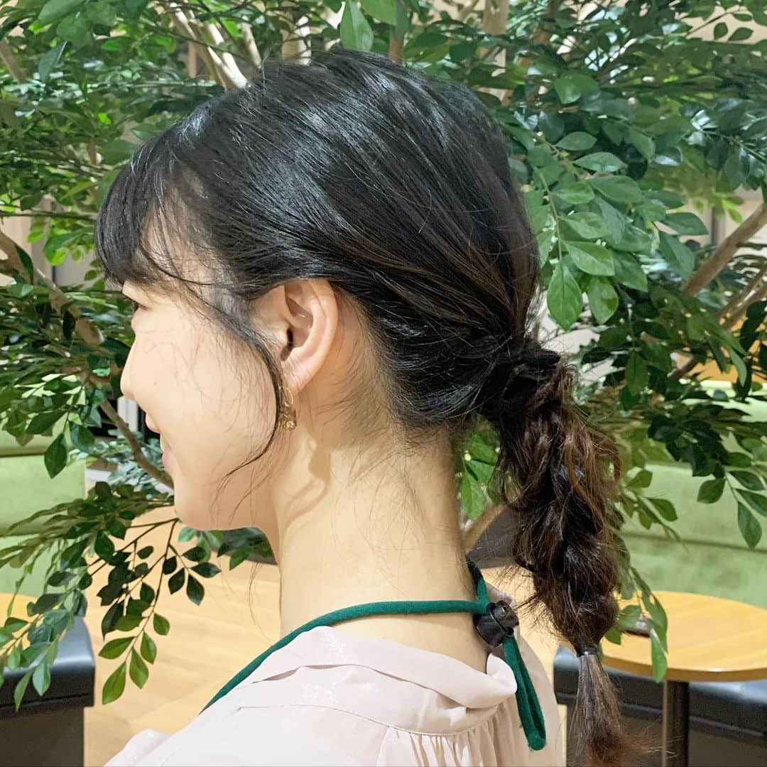 虎谷温子のインスタグラム：「す・またん！ありがとうございました！ 最終日は、何という名前が分かりませんが、「絶対に自分ではできない、凝ったヘアスタイル」でした😅　@aic_hair_makeup  さんです。 #すまたん」