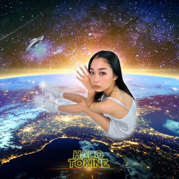 TOKINEのインスタグラム：「YouTubeにてOfficial Audioを公開🛸🌏✨ TOKINE - Halo Prod by Heavy Keyzz  mixed & masterd by @acko1204 (LIFEGAME studio) hair&makeup @Kiki_labbit artwork @mtokine」