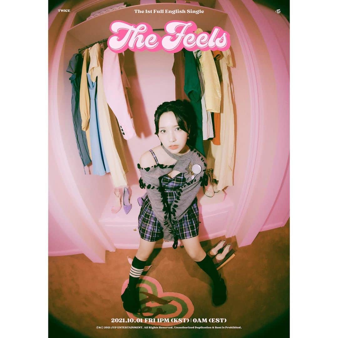TWICEさんのインスタグラム写真 - (TWICEInstagram)「TWICE 1ST Full English Single "The Feels"  Concept Photo 3 MINA  Release on 10.01_FRI , 0AM (EST) 1PM (KST)  📌<The Feels> Pre-save & Pre-order https://twice.lnk.to/the-feels  #TWICE #트와이스 #TheFeels #GetTheFeelsWithTWICE」9月25日 13時31分 - twicetagram