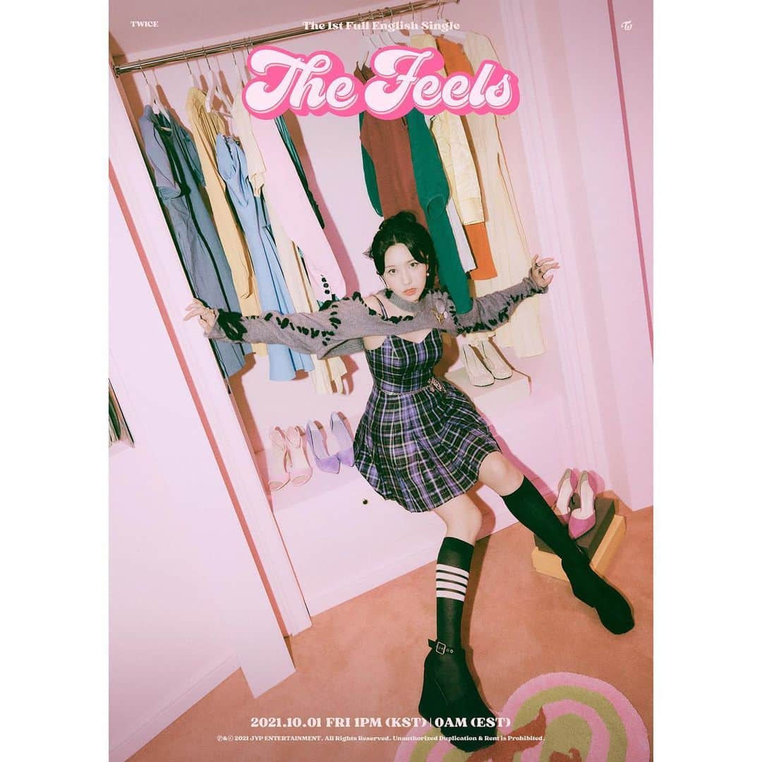 TWICEさんのインスタグラム写真 - (TWICEInstagram)「TWICE 1ST Full English Single "The Feels"  Concept Photo 3 MINA  Release on 10.01_FRI , 0AM (EST) 1PM (KST)  📌<The Feels> Pre-save & Pre-order https://twice.lnk.to/the-feels  #TWICE #트와이스 #TheFeels #GetTheFeelsWithTWICE」9月25日 13時31分 - twicetagram