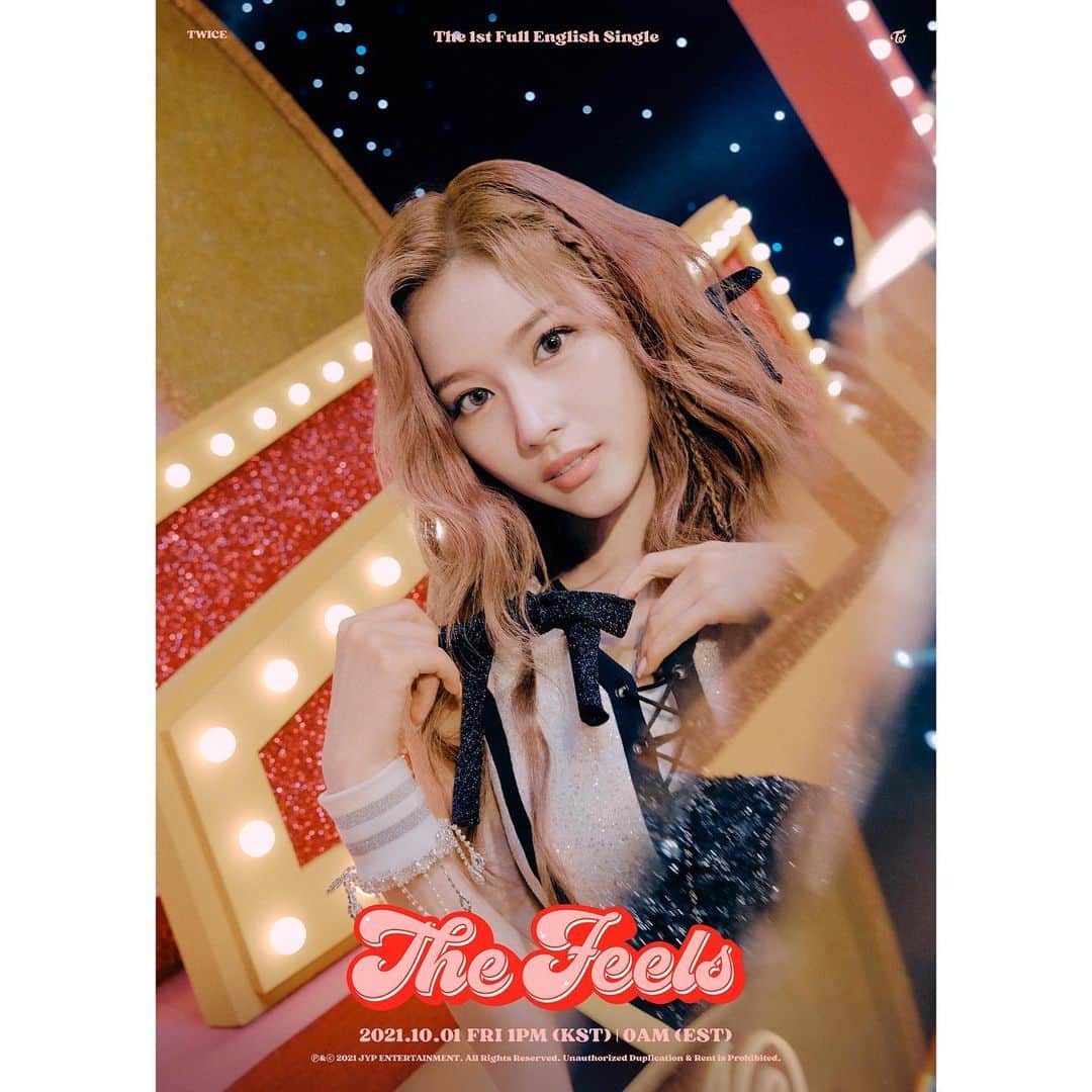 TWICEさんのインスタグラム写真 - (TWICEInstagram)「TWICE 1ST Full English Single "The Feels"  Concept Photo 4 SANA  Release on 10.01_FRI , 0AM (EST) 1PM (KST)  📌<The Feels> Pre-save & Pre-order https://twice.lnk.to/the-feels  #TWICE #트와이스 #TheFeels #GetTheFeelsWithTWICE」9月26日 13時07分 - twicetagram